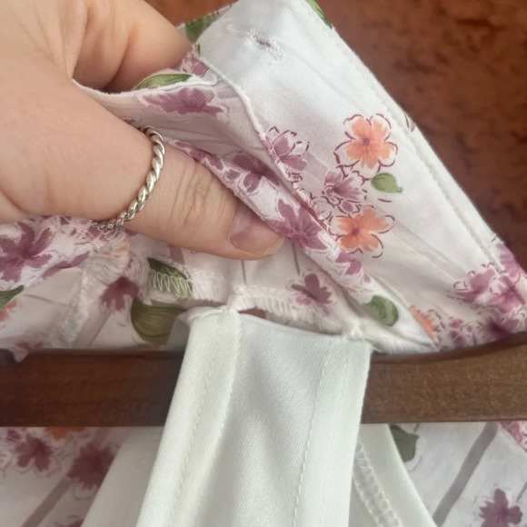 Alfred Dunner Womens Size 6Petite Pink Floral Button Up Blouse Top Spring - Picture 7 of 9